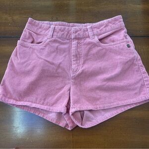 Roxy Pink Corduroy Women Shorts Size XS